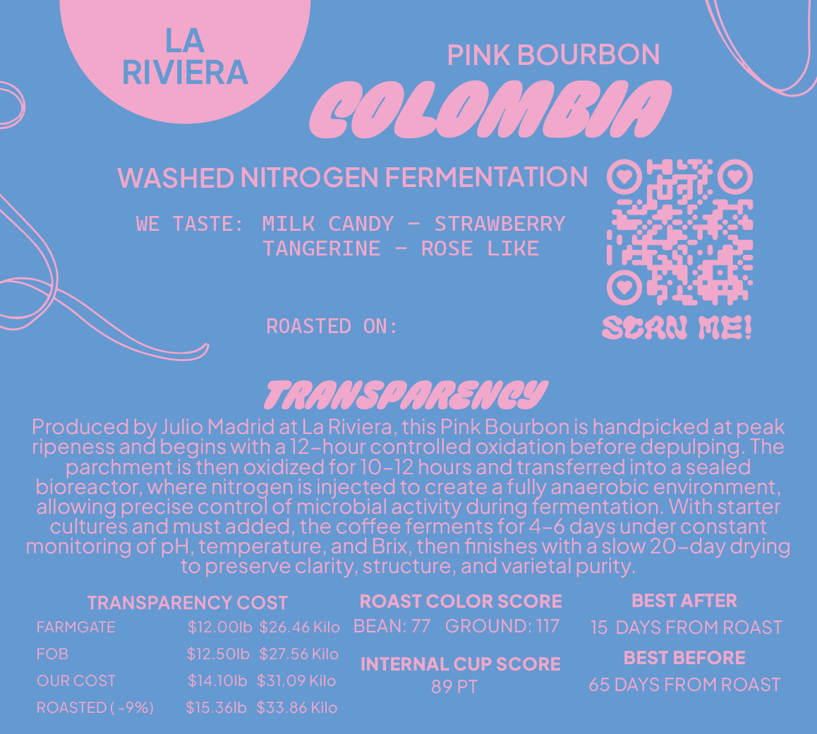 Colombia Pink Bourbon Washed Nitro