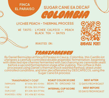 Colombia EA Decaf LYCHEE PEACH