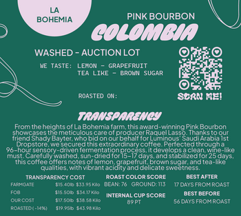 Colombia Pink Bourbon Washed